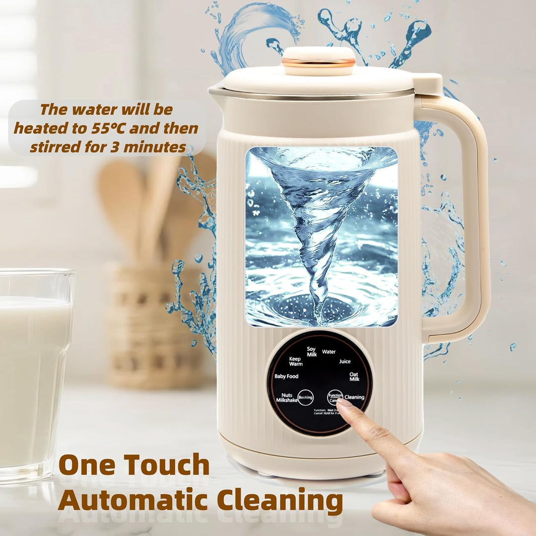9 in 1 Nussmilchmaschine丨12-Klingen 丨1.2 L für 3-4 Personen丨All-in-One für Sojamilch, Babynahrung, S
