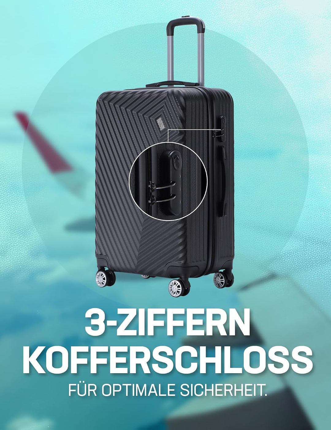 VERTICAL STUDIO 20" 24" 28" Koffer Reisekoffer 3er-Kofferset Trolley Mehrteilig mit Ziffern Koffersc