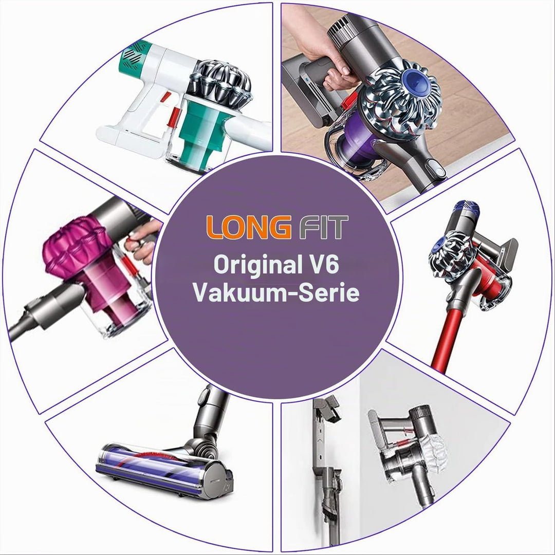 Akku für Dyson V6 DC62, LONGFIT Ersatzakku Li-ion 6500mAh Dyson V6 Animal V6 Trigger V6 Fluffy V6 Mo