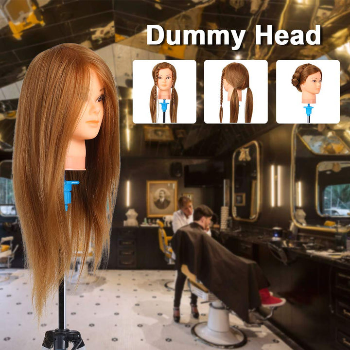 Trainingsköpfe 100% Echthaar Trainingsköpfe für Friseure Professioneller Übungskopf Frisurenkopf DIY