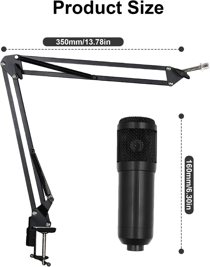 Podcast Mikrofon Bündeln, DJ Controller und BM800 Mikrofon, Gaming Mikrofon mit Arm, Audio Mixer Set