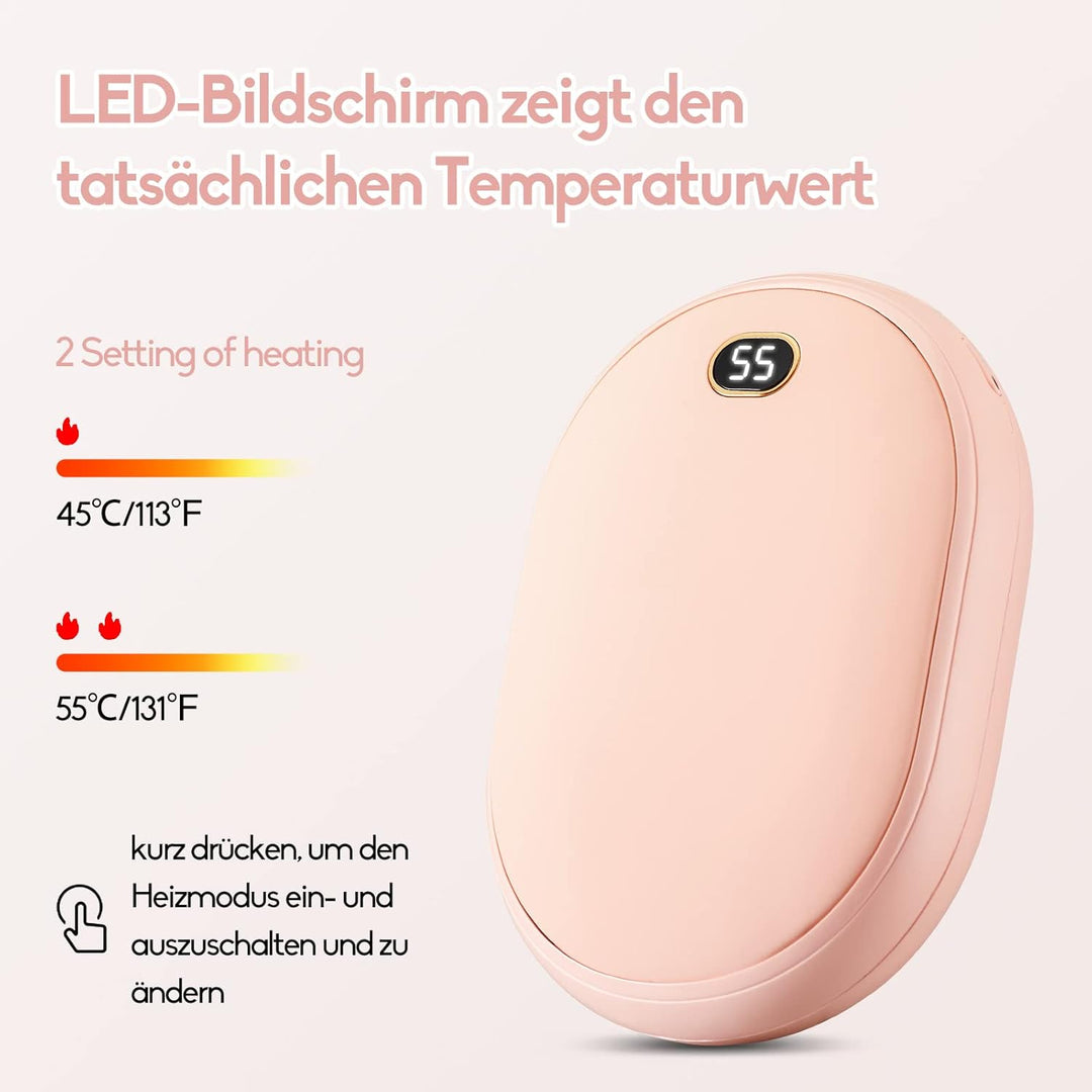 Wiederaufladbare Handwärmer, EOSVAP 5200mAh - 10000mAh Elektrische Tragbare Taschenwärmer Power Bank