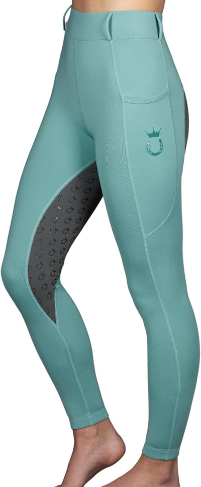 Royal Horsemen Reitleggings Damen & Mädchen (Gr. XXS-XL) - Silikon Vollbesatz - Bequeme Highwaist Re