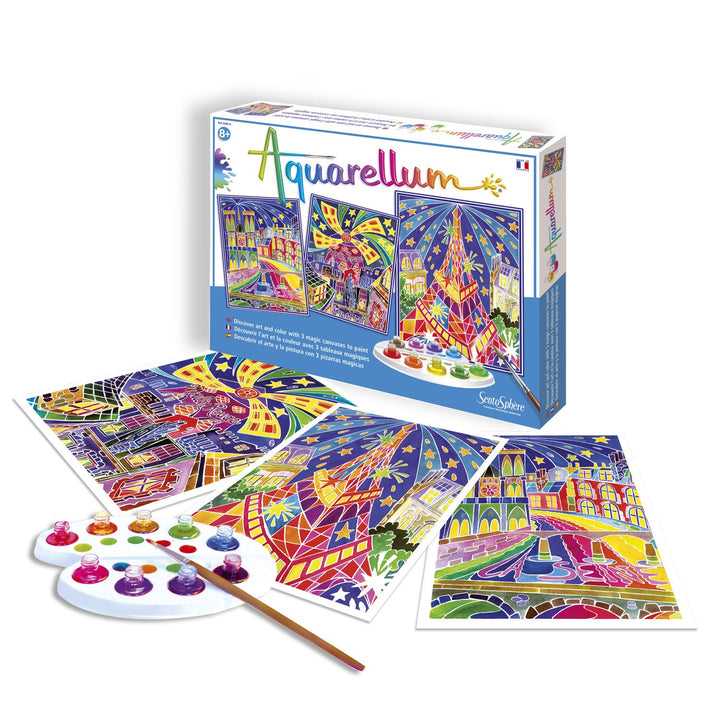 Sento Sphere Aquarellum – Paris bei Nacht – Kunst und Handwerk Aquarellfarben-Set