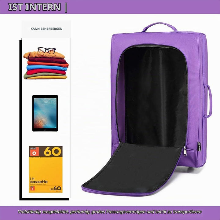 Kono Handgepäck Softcase Leicht Kleiner Rollkoffer Trolley Stoffkoffer Polyester (Violett) Violett K