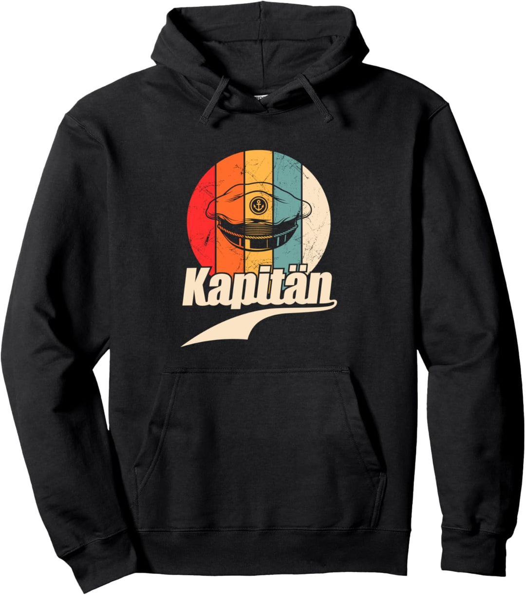 Kapitän Bootsführerschein Kapitänsmütze Bootsbesitzer Segeln Pullover Hoodie