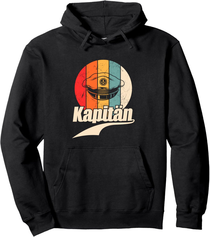 Kapitän Bootsführerschein Kapitänsmütze Bootsbesitzer Segeln Pullover Hoodie