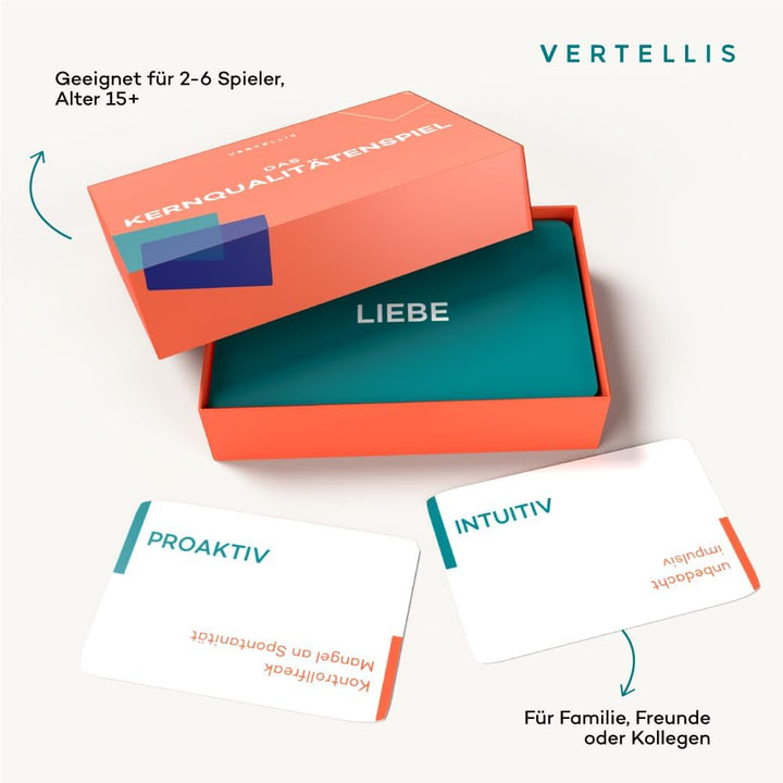 Vertellis Das Kernqualitätenspiel, Kartenspiele, Mehr Selbstkenntnis, Für die Selbstentfaltung, für