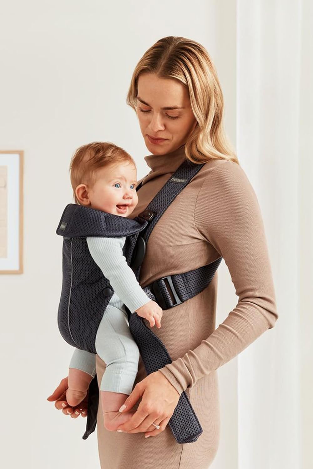 BabyBjörn Babytrage Mini, 3D-Netzstoff, Anthrazitgrau 3D-Netzstoff Anthrazitgrau, 3D-Netzstoff Anthr