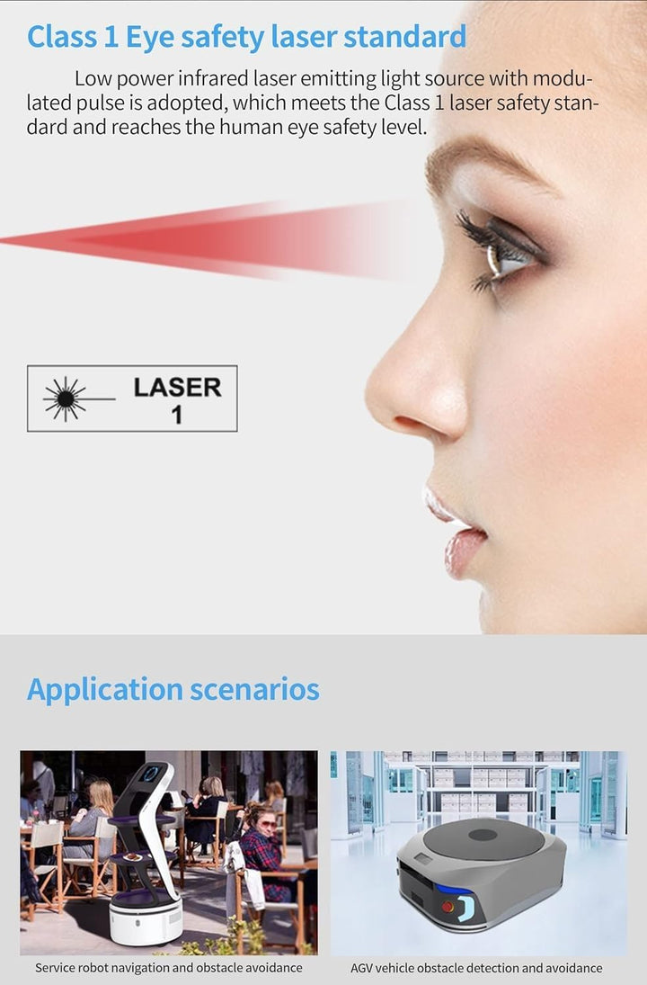 youyeetoo RPLIDAR S2/S2L/S2E/S2P 360 Grad DTOF Lidar 32K Abtastrate, IP65 Widersteht 80K Lux starkes