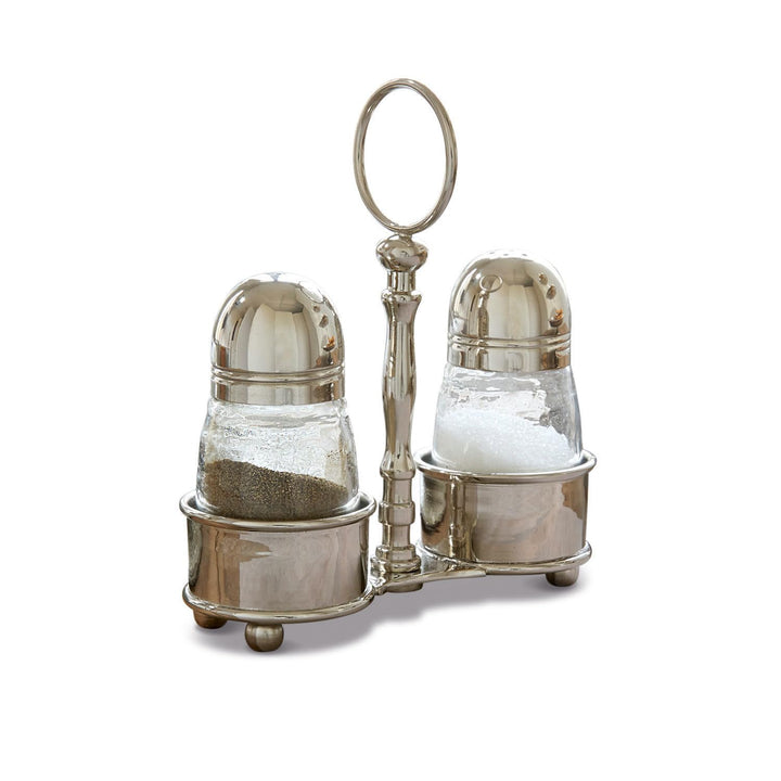 LOBERON Menage Beaune | Aufbewahrung Für Salz Und Pfefferstreuer | Küchenhelfer Aus Glas & Messing |
