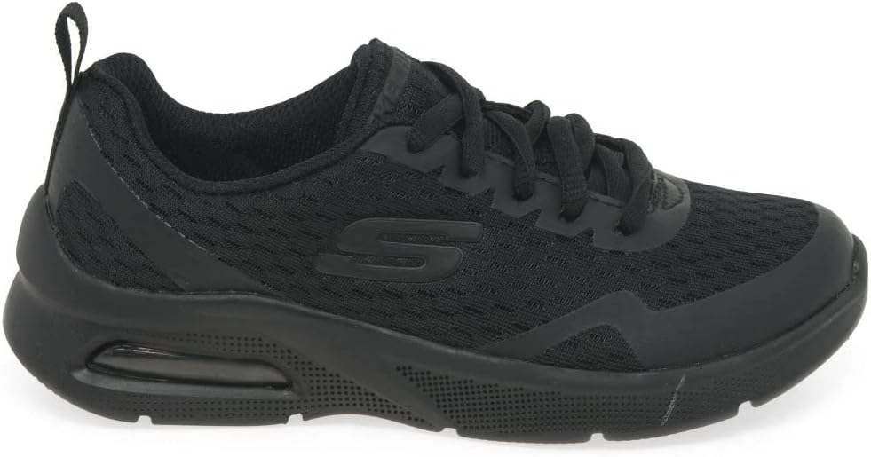 Skechers Jungen Microspec Max Sneaker 33 EU Black Textile Trim, 33 EU Black Textile Trim