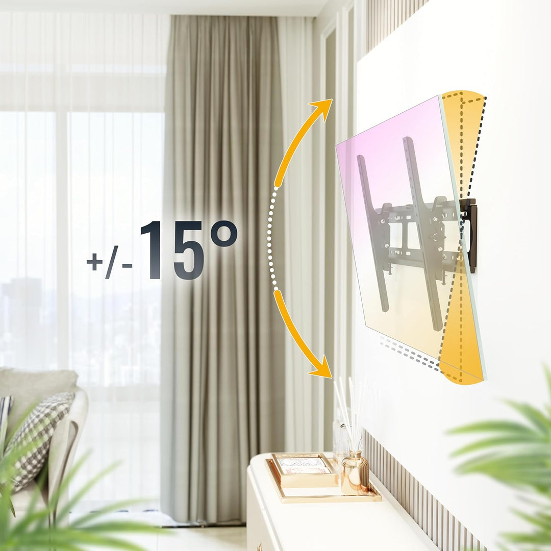 RICOO TV Wandhalterung Fernseher Neigbar Flach Slim für 37-80 Zoll, Universal TV Halterung R07, Fern