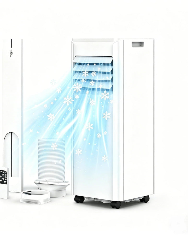 Electactic Mobile Klimaanlage 7000 BTU, 3-in-1 Mobiles Klimagerät mit Abluftschlauch & Ventilator &