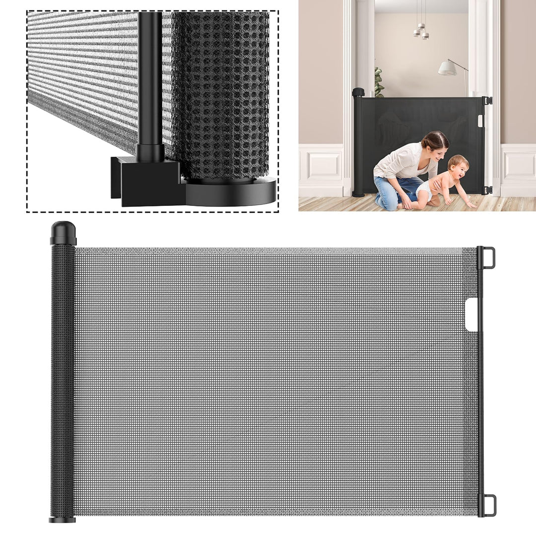 YUENFONG Treppenschutzgitter Türschutzgitter, 87 x 150 cm Treppenschutzrollo Türgitter Absperrgitter