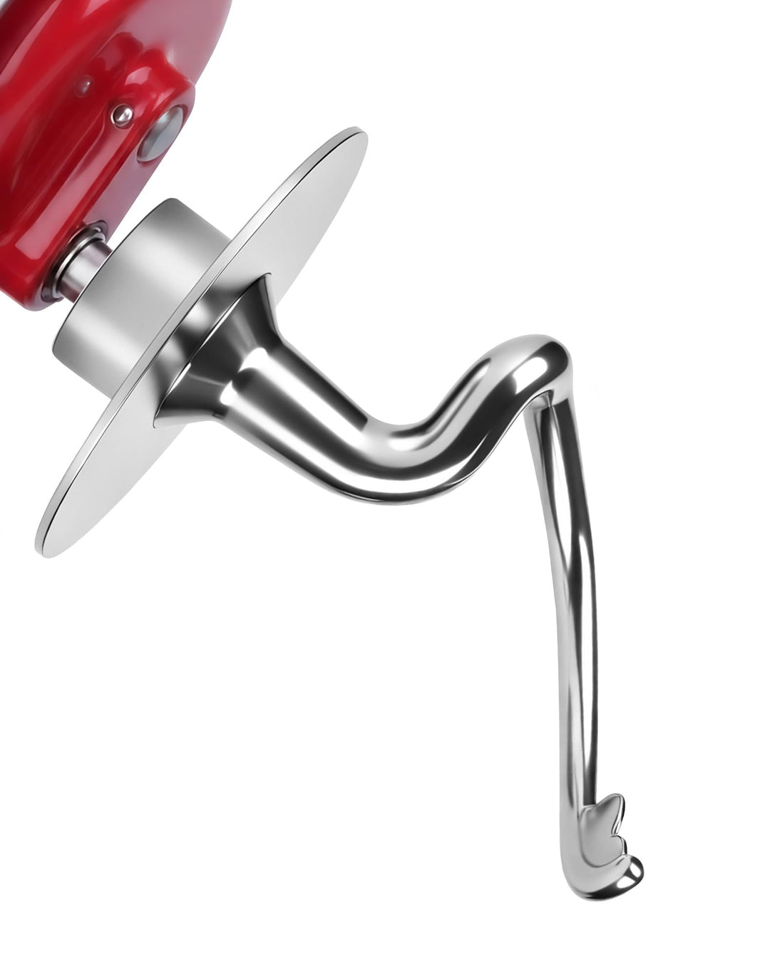 Spiral Knethaken Edelstahl für KitchenAid 4,5–5QT, K45DH Knethaken mit Schutzkappe für KitchenAid 4.