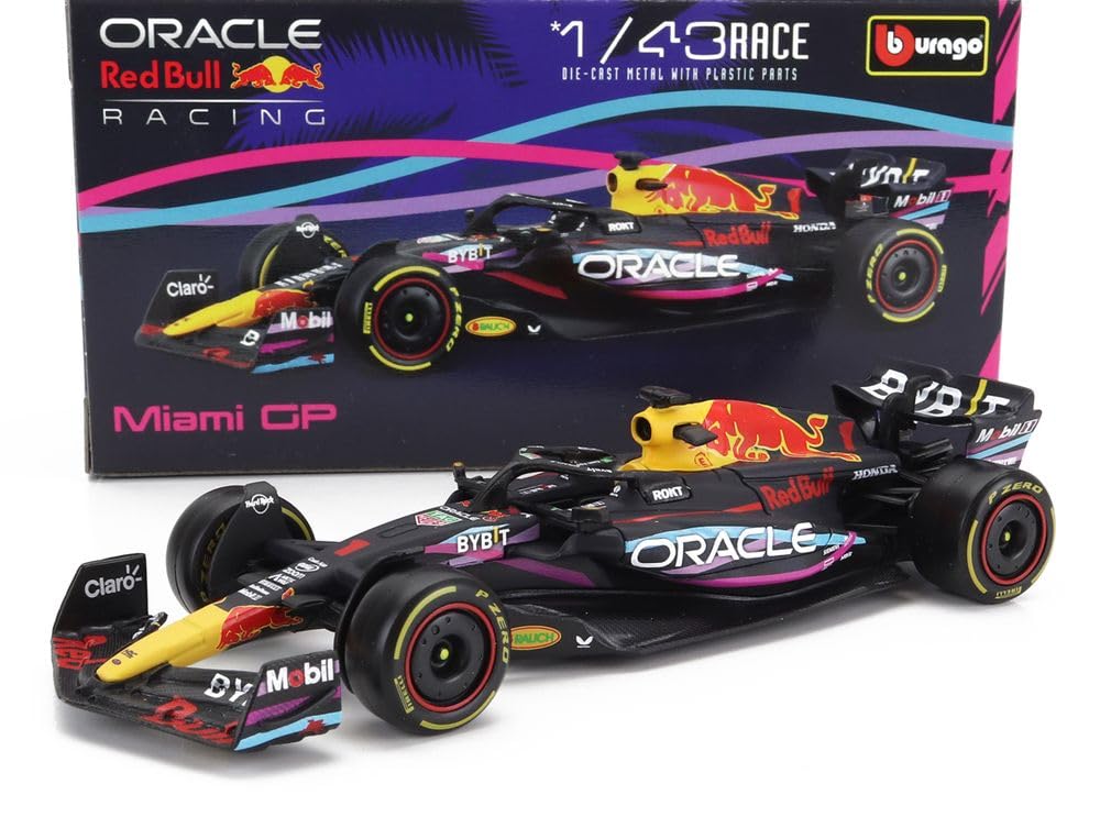 F1 Red BULL RB19 2023 MIAMI GP - MAX VERSTAPPEN 1 Modell Auto DieCast - Massstab 1/43 12 cm - BBurag