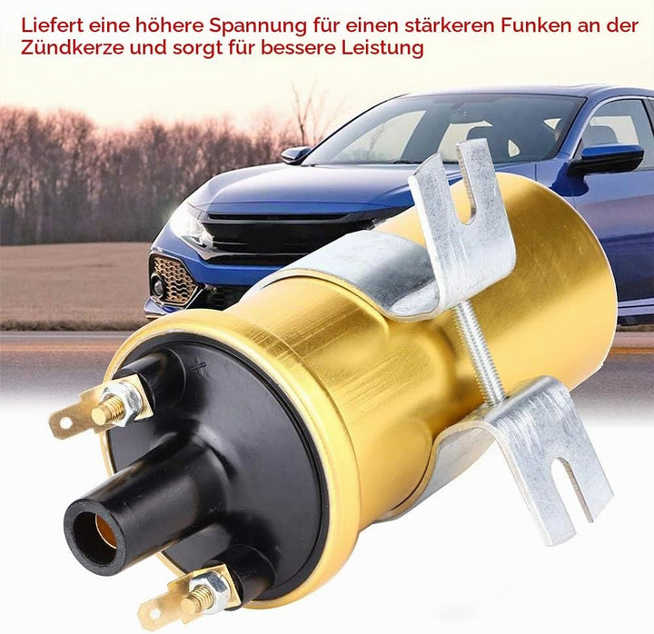 12 Volt Zündspule Auto, Hochleistungs-Zündspule ohne Vorschaltgerät für LUCAS 12-V-Sportzündspule DL