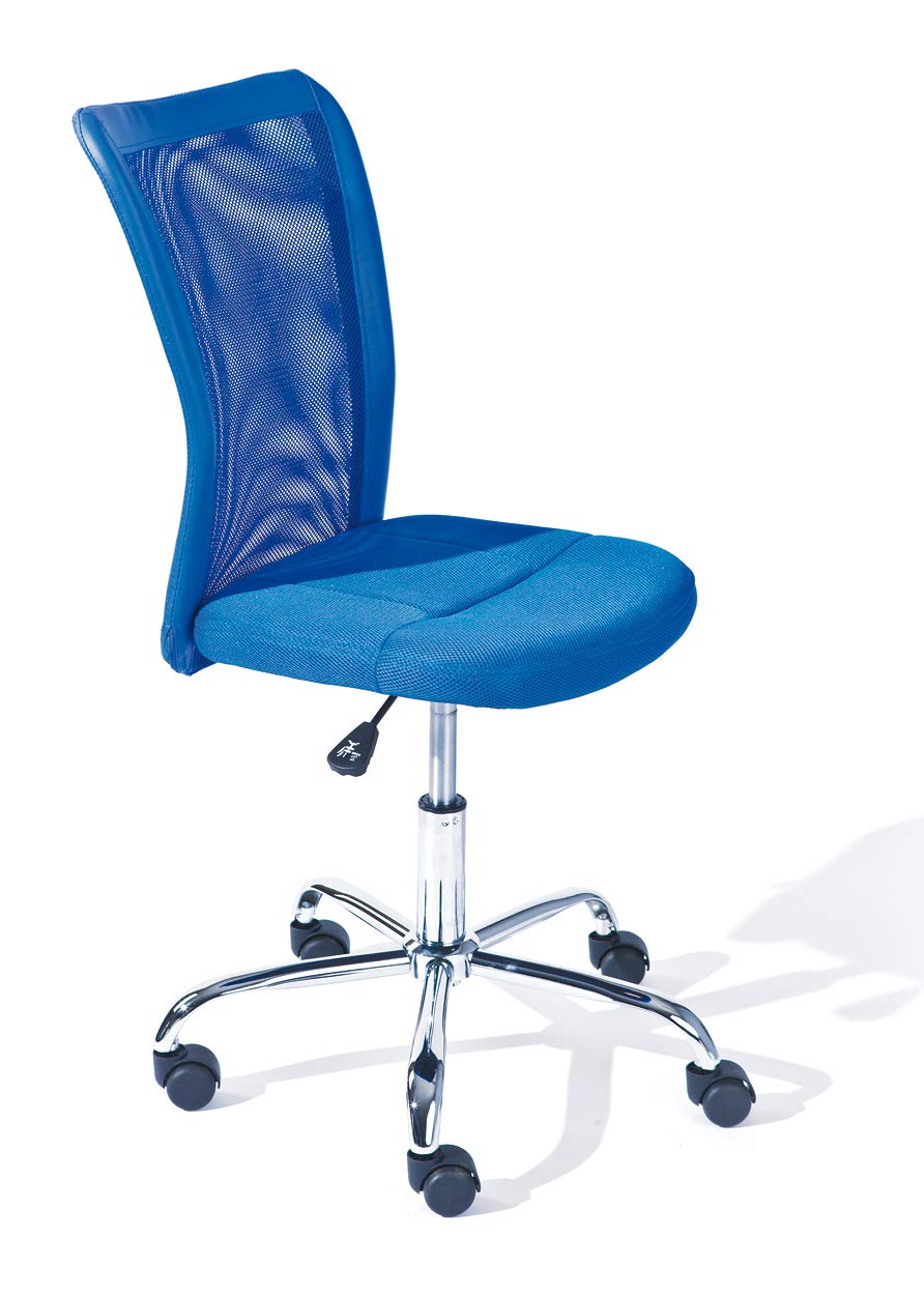 Verstellbarer Bürostuhl mit Rollen aus Kunstleder und Polyester