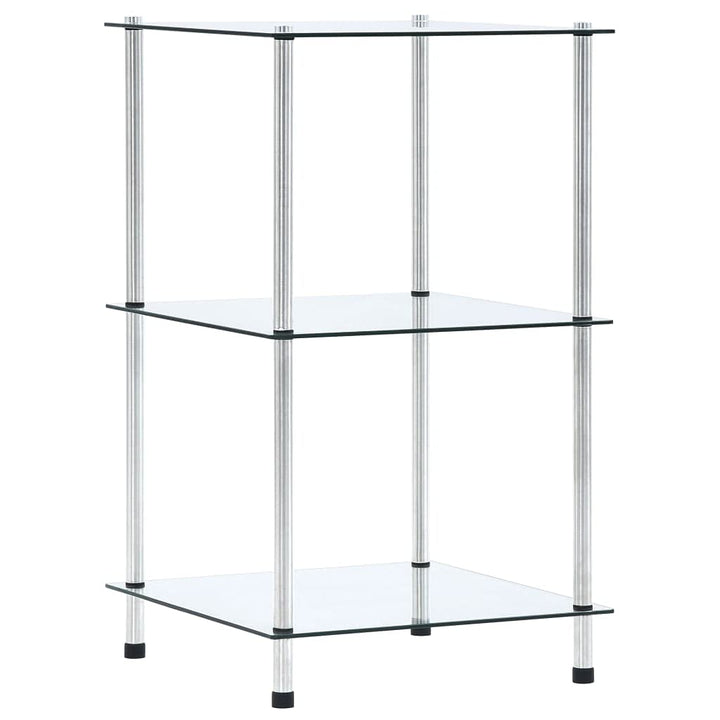 ZQQLVOO Regal mit 3 Ablagen Transparent, Bücherregal, Organizer Bücherschrank, Bookshelf, Würfelrega