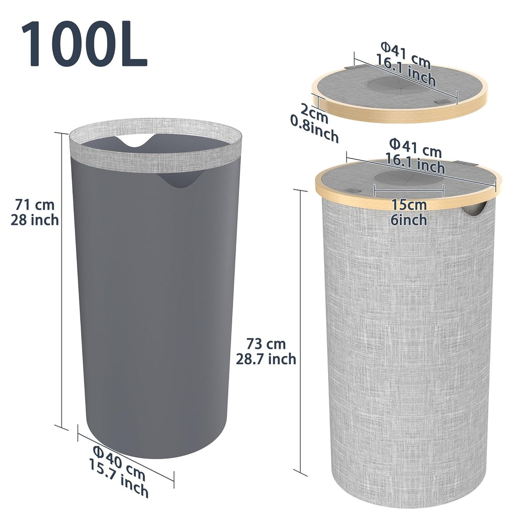 UISEBRT Pfandflaschen-Sammelbox mit Deckel und Tragetasche | Recycling Behälter aus Oxford-Stoff und