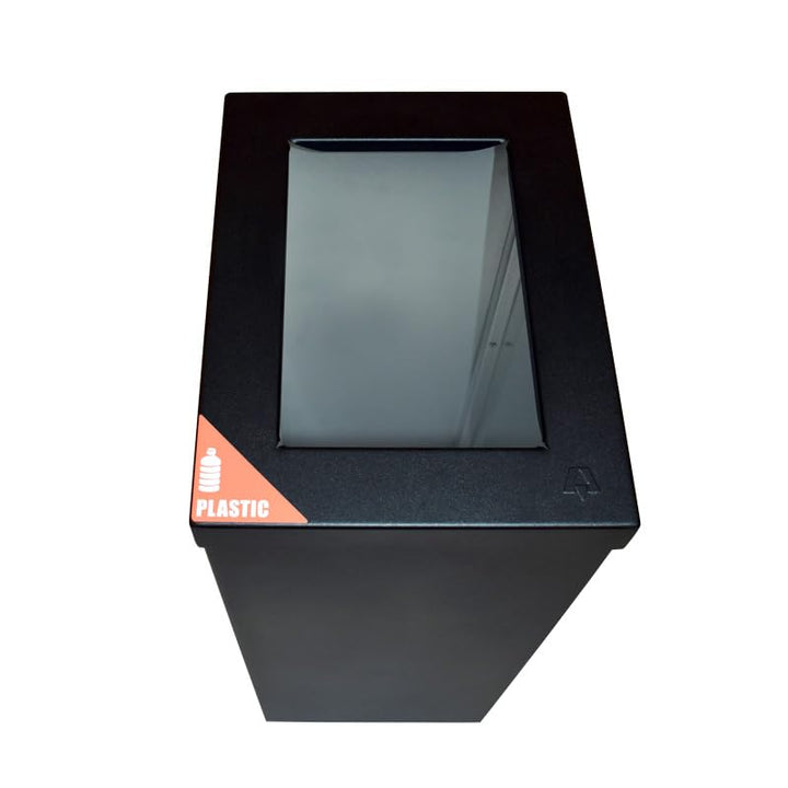 PROREGAL Wertstoffsammler RecycloFlex 60 | 60 Liter, HxBxT 70,5x26,3x34,3cm | Aluminium | Schwarz, S