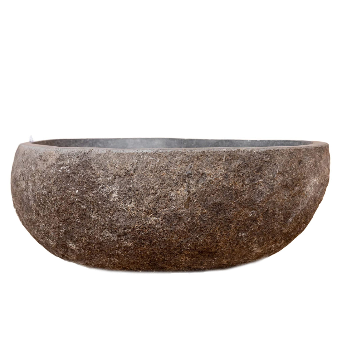Steintrog Vogeltränke - Tier-Wassernapf aus Naturstein - Handgefertigte Schale - für Vögel, Hunde &