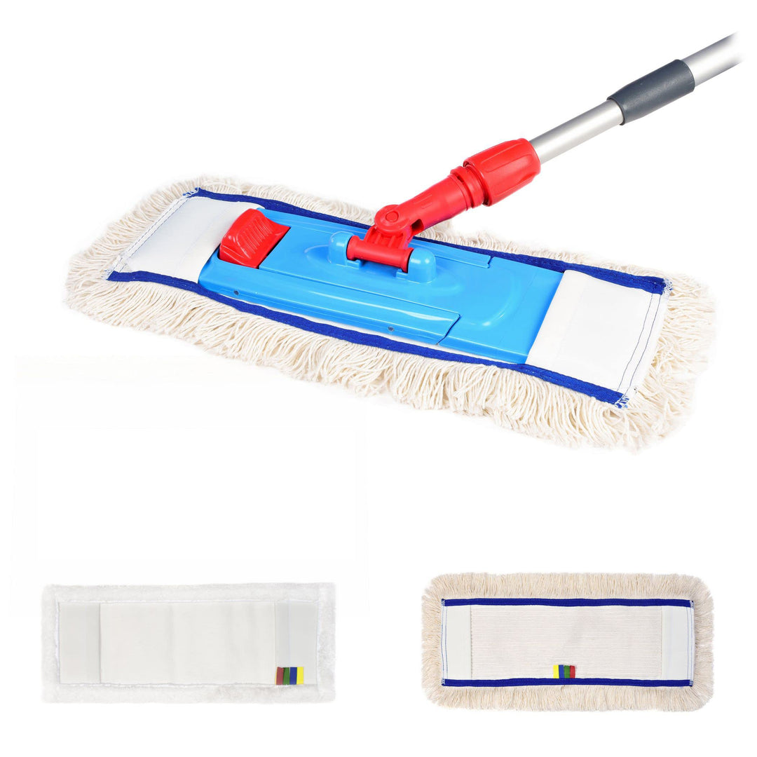 HyPaFol Baumwoll-Wischmopp mit Magnethalterung I 40cm Bodenwischer mit praktischer Verriegelung durc