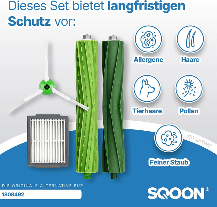 Serviceset XL geeignet für iRobot Roomba i3, i3+, i7, i7+, i4, i6, i6+, i8, i8+, E5, E6, E7, 2x dopp
