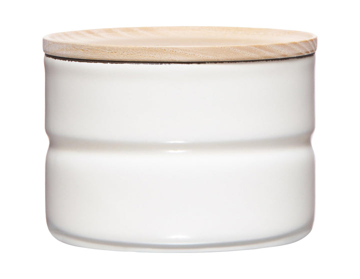 Riess, 2171-212,Vorratsdose mit Eschenholzdeckel, Durchmesser 8 cm, Höhe 6 cm, Inhalt 230 ml, PURE W