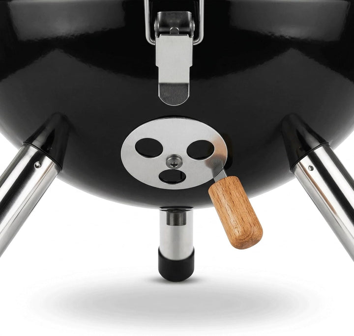 Relaxdays Mini Kugelgrill, tragbar, Ø 30 cm, Picknickgrill für Balkon & Camping, Holzkohlegrill mit