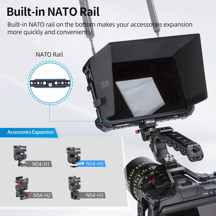 Nitze Käfig für Atomos Shogun Connect, Monitor Cage für Atomos Shogun Connect/Shogun/Shogun Ultra mi