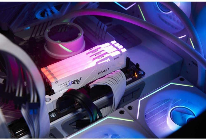 Kingston Fury Beast Weiss RGB Expo 32GB 5600MT/s DDR5 CL36 DIMM Desktop Gaming Speicher Einzelnes Mo