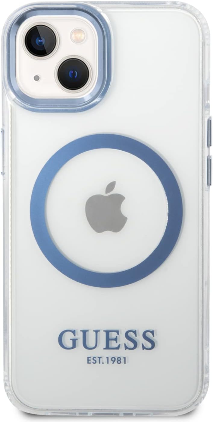 GUESS GUHMP14MHTRMB Hülle für iPhone 14 Plus 6,7" blau Hard case Metal Outline