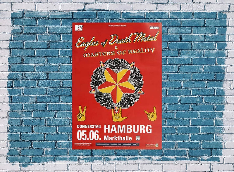 Eagles of Death Metal - Master of Reality, Hamburg 2008 » Konzertplakat/Premium Poster | Live Konzer