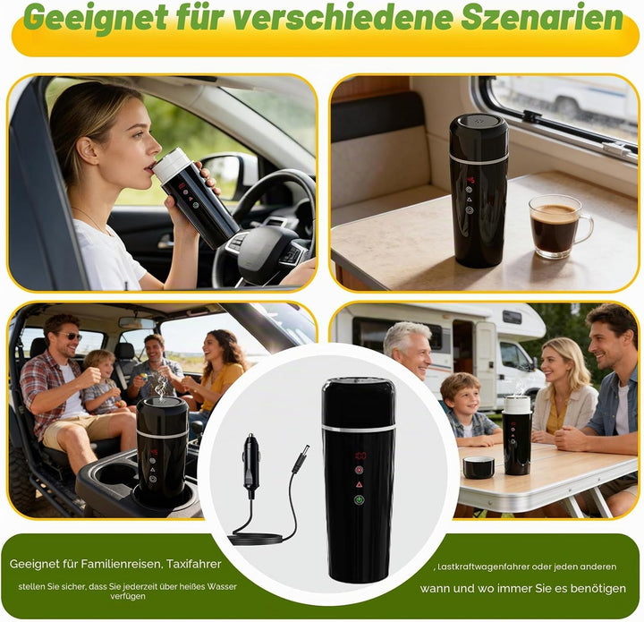 Wasserkocher Auto, Mini Wasserkocher 12V, Mini Wasserkocher mit Magnetrührung, Tragbarer 12V Wasserk
