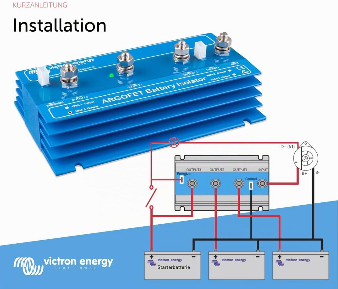 Victron Energy ArgoFET Batterietrenner 100-3AC (3 Batterien 100 Amp)