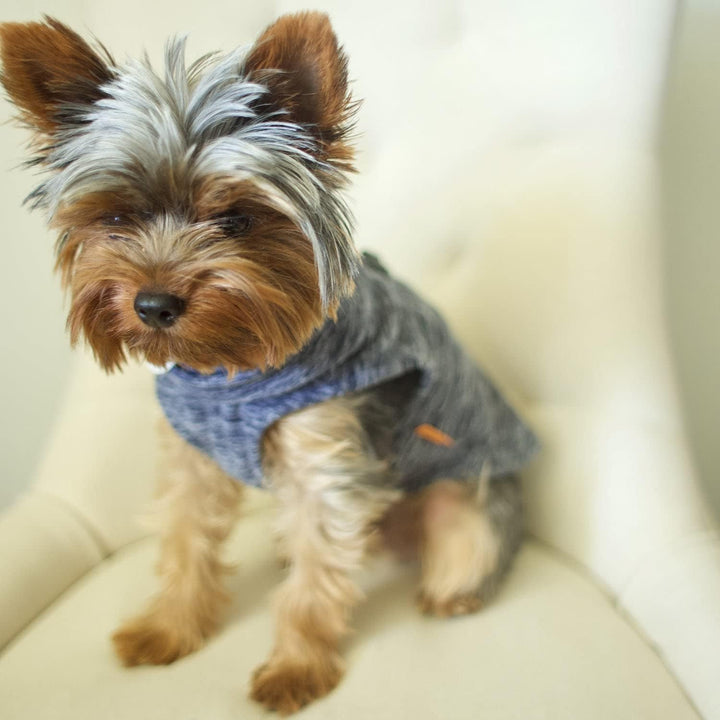 Gooby Hundepullover aus Fleece, mit Reissverschluss, Grau, Grösse XS – warme Pullover-Fleece-Step-in