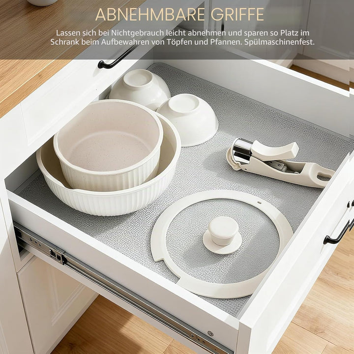 Keramiktopf mit abnehmbarem Griff, Antihaftbeschichtung ,Mineralbeschichtung, geeignet für Induktion