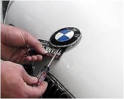 BMW Original Logo für Motorhaube mit Ösen., aus Silber