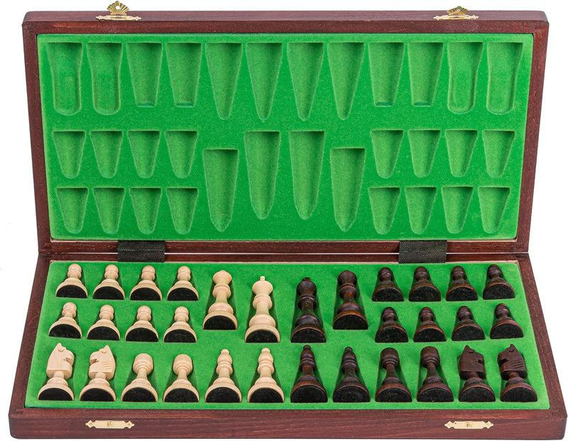 Square - Schach Schachspiel - MAGNETISCHE 350 - Schachfiguren & Schachbrett aus Holz