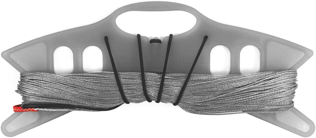 HQ 12060120 - Dyneema Winderset, Hi-tech 120kp Dyneema-Leinen (grau) 2x30m auf Winder, Made in Germa