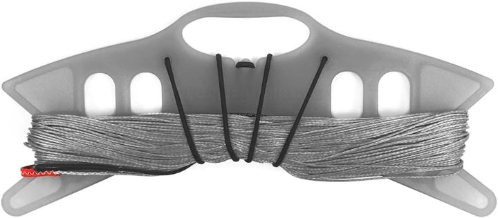 HQ 12060120 - Dyneema Winderset, Hi-tech 120kp Dyneema-Leinen (grau) 2x30m auf Winder, Made in Germa