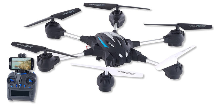Simulus Drohnen: Hexacopter GH-50.cam mit VGA-Kamera & Live-View per WLAN, 2,4 GHz, App (Drohne Kame