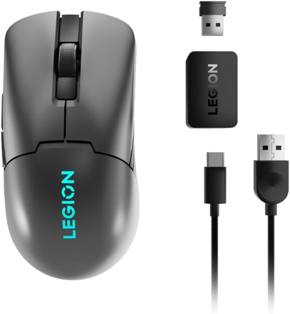 Lenovo Legion M600s Qi kabellose Gaming Maus|6 Tasten|Schwarz