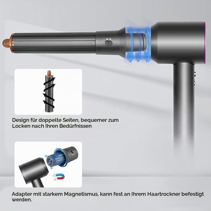 Lockenwickler für langes Haar, 40 mm, kompatibel mit Dyson Airwrap Styler HS05/HS01 Befestigungen fü