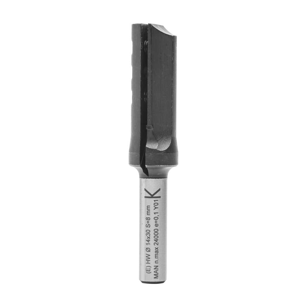 ENT 20043 Wendeplatten - Nutfräser HW, Schaft (S) 8 mm, Durchmesser (D) 14 mm, NL 30 mm, Z1, GL 74 m