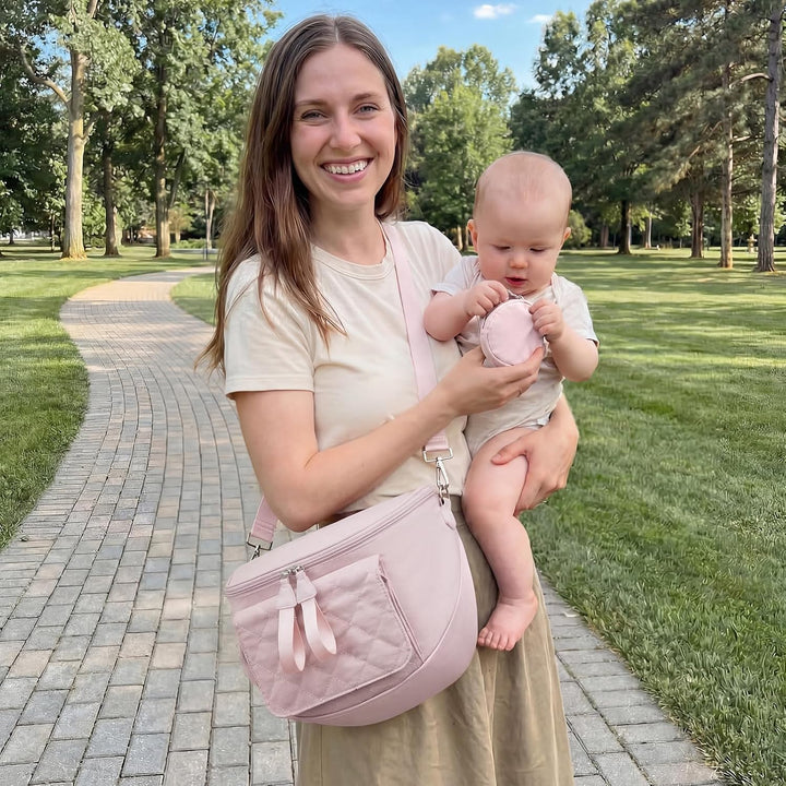 G4Free Wickeltasche Klein für Mädchen und Jungen Rosa, Rosa