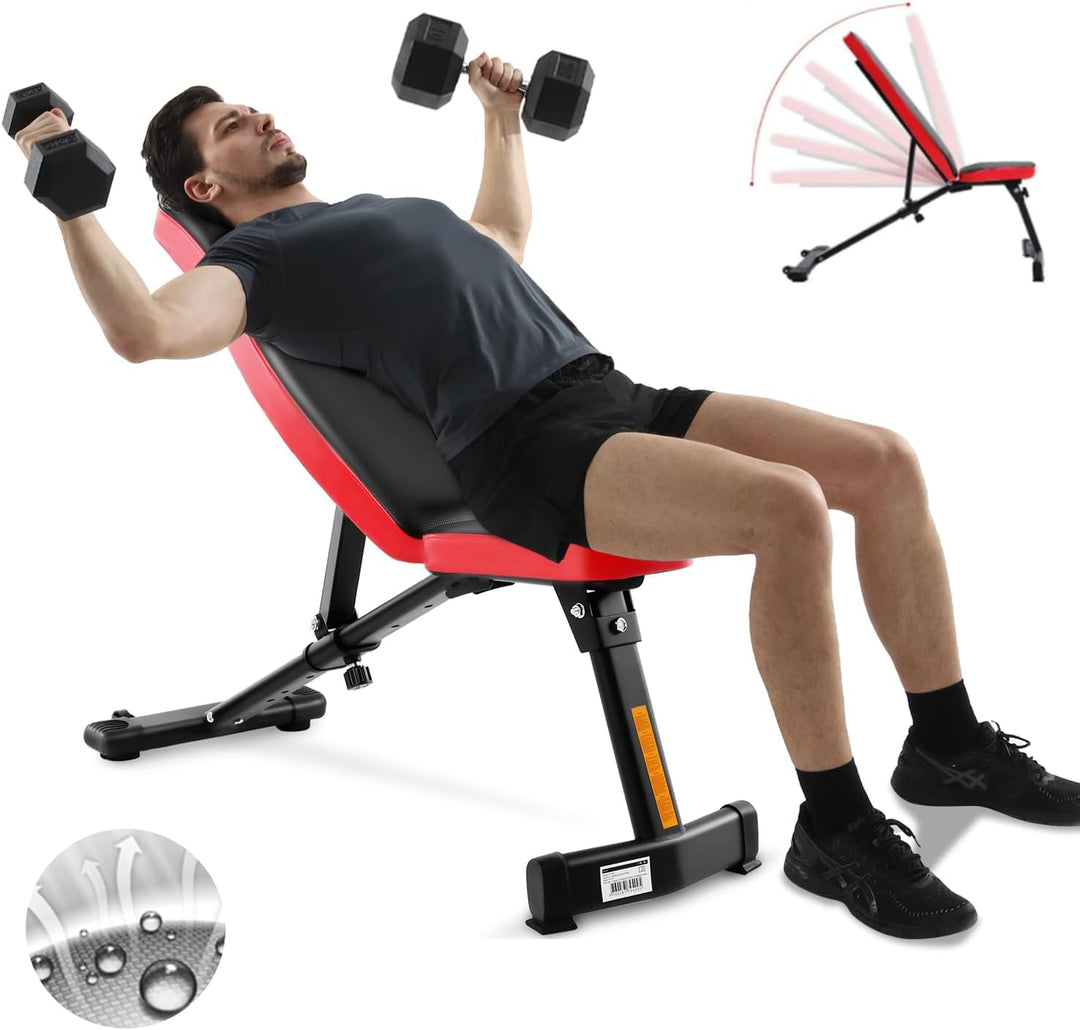 ISE Hantelbank Multifunktion Tranings Fitness Bank klappbar übungsbank verstellbar für Bauch und Bei