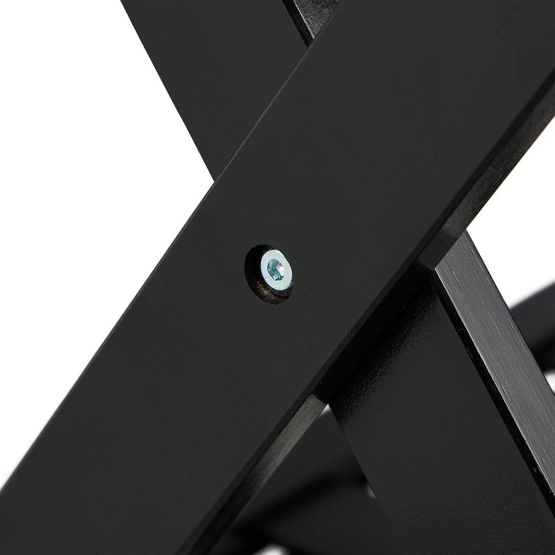 Relaxdays Kofferständer, klappbar, Bambus, HBT: 56x68,5x41,5 cm, Gepäckständer mit Ablage, Kofferabl